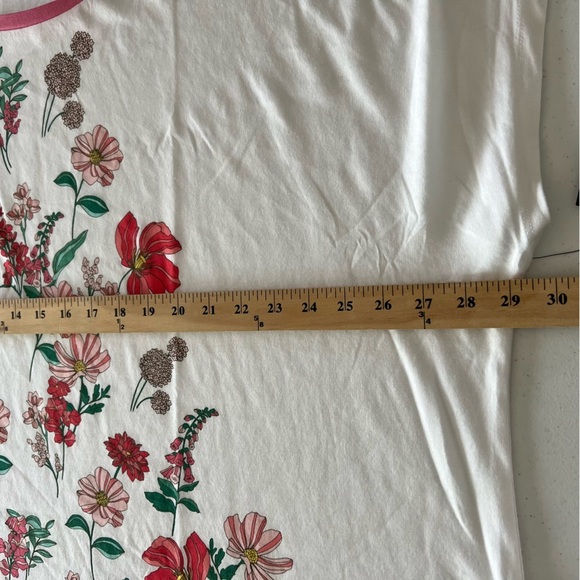Tommy Hilfiger Graphic Tee Floral Summer Sleeveless Cotton Modal White Sz 3XL - Picture 9 of 9